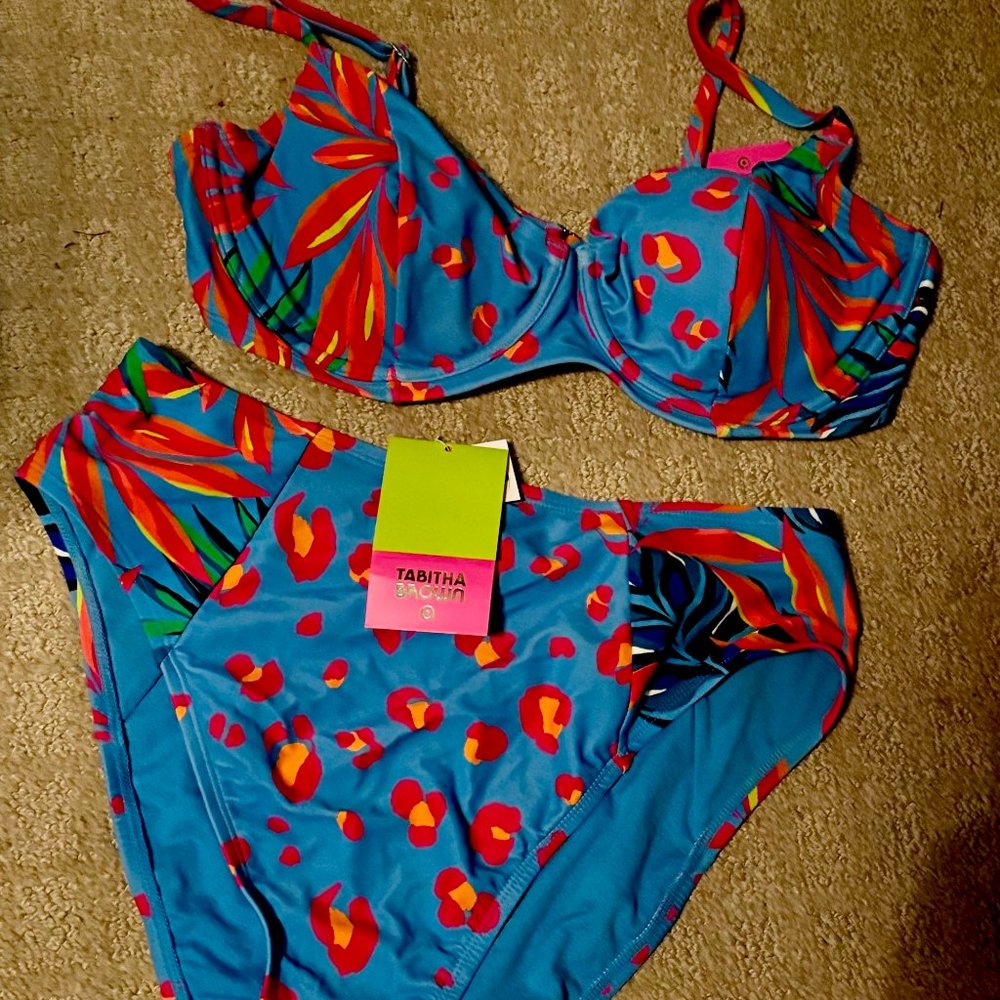 Tabitha Brown - Multicolored Bikini Set - Size L (12-14)